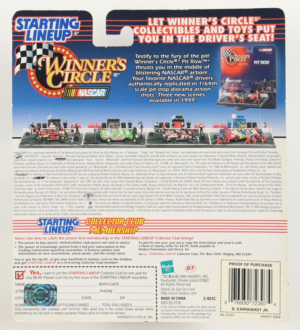 Dale Earnhardt Jr. Signed 1999 Starting Lineup Winner's Circle Action Figure with Trading Card (Wilder) at PristineAuction.com Dale Earnhardt Jr. Signed 1999 Starting Lineup Winner's Circle Action Figure with Trading Card (Wilder) at PristineAuction.com