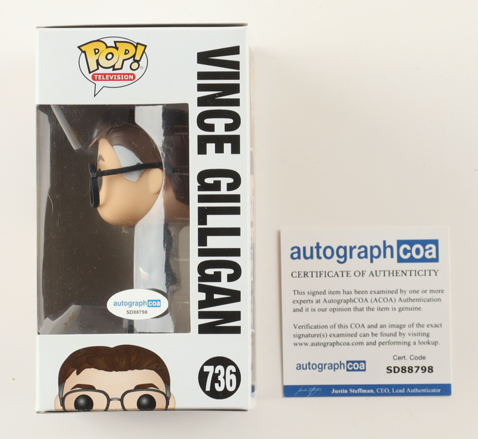 Vince Gilligan Signed "Director" #736 Funko Pop! Vinyl Figure (AutographCOA) at PristineAuction.com Vince Gilligan Signed "Director" #736 Funko Pop! Vinyl Figure (AutographCOA) at PristineAuction.com