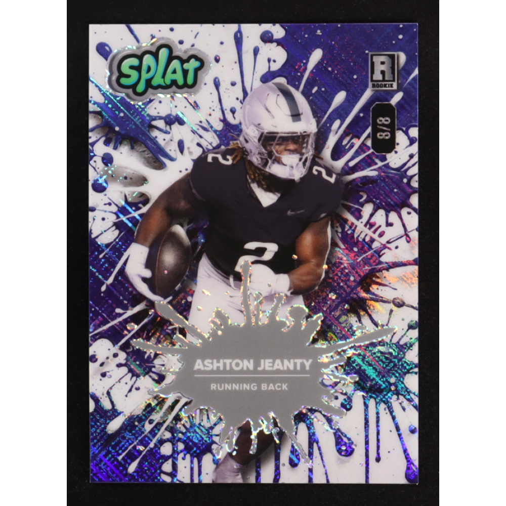 Ashton Jeanty 2025 Wild Card Splat Football Breakers Brick Blue #SBBLU03-AJ #8/8 RC at PristineAuction.com