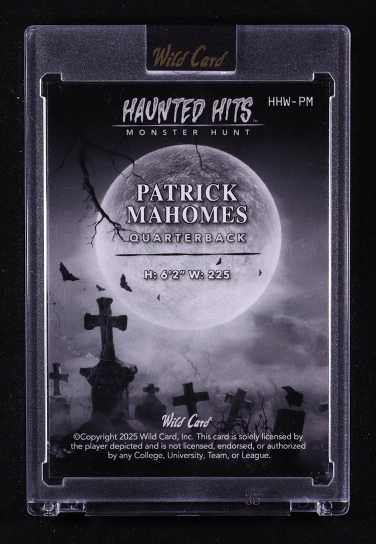 Patrick Mahomes II 2025 Wild Card Haunted Hits Monster Hunt Haunted Woods Blue Mojo #HHWPM #1/1 at PristineAuction.com Patrick Mahomes II 2025 Wild Card Haunted Hits Monster Hunt Haunted Woods Blue Mojo #HHWPM #1/1 at PristineAuction.com