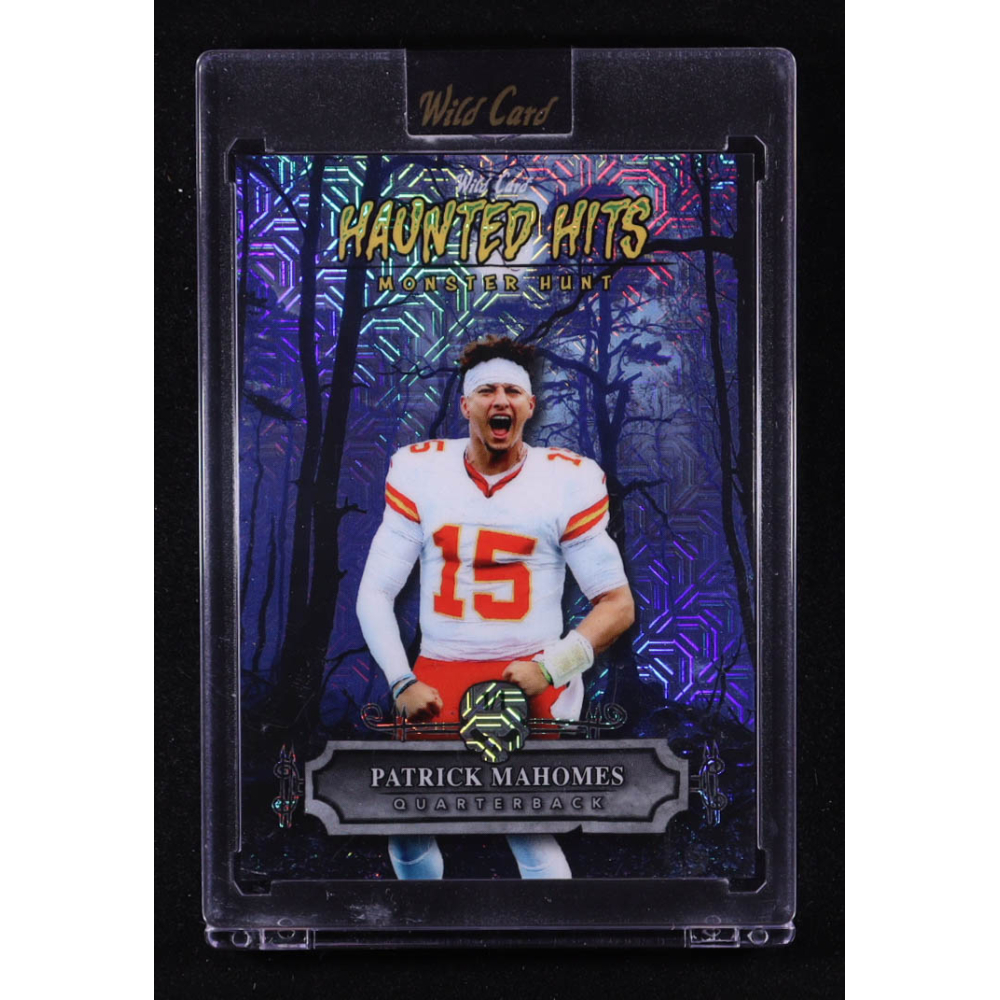 Patrick Mahomes II 2025 Wild Card Haunted Hits Monster Hunt Haunted Woods Blue Mojo #HHWPM #1/1 at PristineAuction.com
