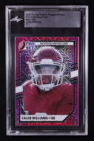 Caleb Williams 2022 Pro Set Draft & Prospect Portrait Pre-Production Proof Mojo Pink #NNO #1/1 RC (Leaf) at PristineAuction.com