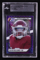 Caleb Williams 2022 Pro Set Draft & Prospect Portrait Pre-Production Proof Mojo Purple #NNO #1/1 RC (Leaf) at PristineAuction.com