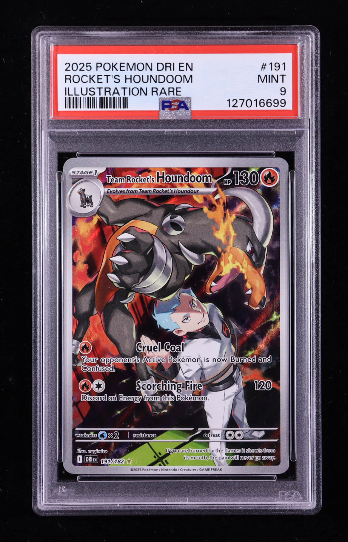 Team Rocket's Houndoom 2025 Pokemon TCG Scarlet & Violet Destined Rivals #191 (PSA 9) at PristineAuction.com Team Rocket's Houndoom 2025 Pokemon TCG Scarlet & Violet Destined Rivals #191 (PSA 9) at PristineAuction.com
