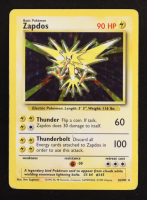 Zapdos 1999 Pokemon Base Unlimited #16 Holo at PristineAuction.com