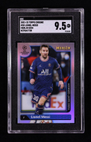 Lionel Messi 2021-22 Merlin UEFA Champions League Refractors #30 (SGC 9.5) at PristineAuction.com