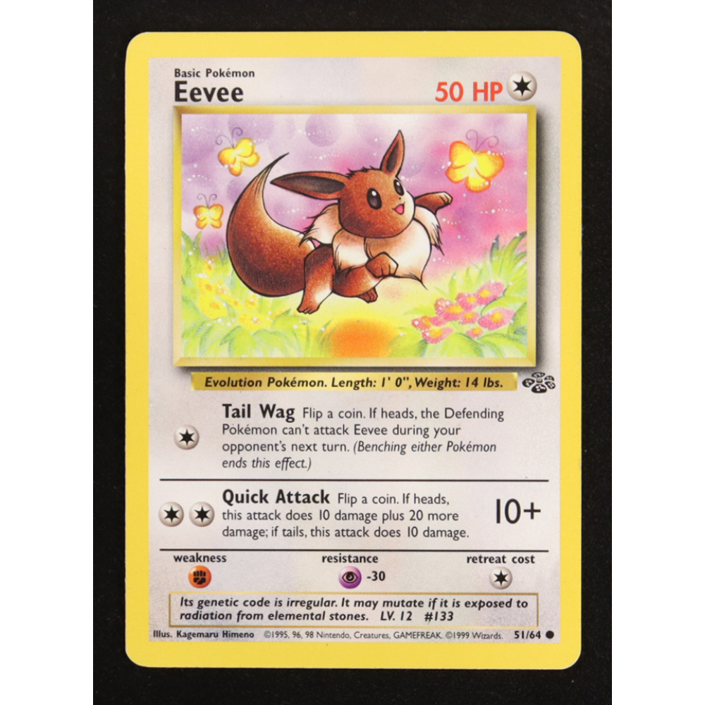 Eevee 1999 Pokemon Jungle Unlimited #51 at PristineAuction.com