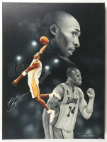 Kobe Bryant Signed LE Lakers 28x24 Custom Framed Stretched Canvas (Beckett) at PristineAuction.com
