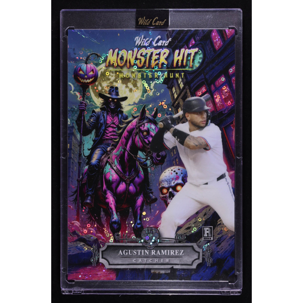 Agustin Ramirez 2025 Wild Card Monster Hit Monster Hunt Mammoth Donut Circles #HBMMAR #1/1 RC at PristineAuction.com