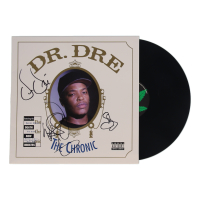 Dr. Dre, Snoop Dogg & G Warren Signed "The Chronic" Vinyl Record Album Cover (SWAU) at PristineAuction.com