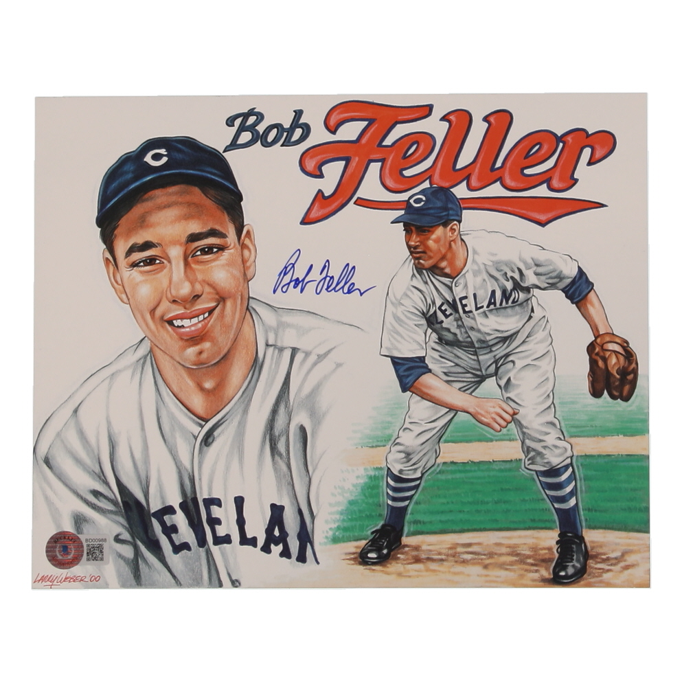 Bob Feller Signed Indians 8x10 Art Print (Beckett) at PristineAuction.com Bob Feller Signed Indians 8x10 Art Print (Beckett) at PristineAuction.com