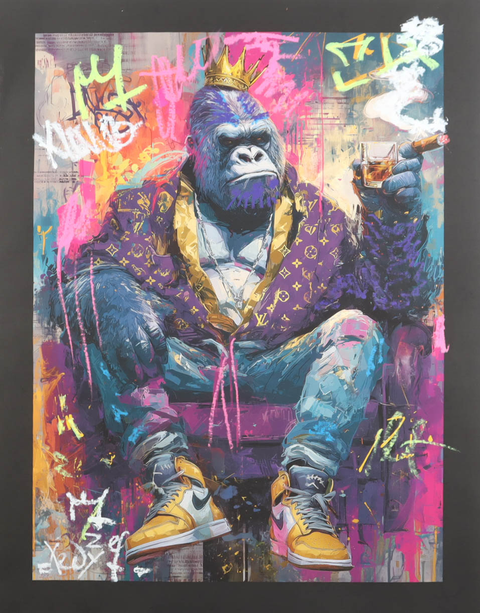 "Kings Break #2" 2026 19x26 Original Painting on Canvas by Tadas Zaicikas | TedyZet (Zaicikas) at PristineAuction.com "Kings Break #2" 2026 19x26 Original Painting on Canvas by Tadas Zaicikas | TedyZet (Zaicikas) at PristineAuction.com