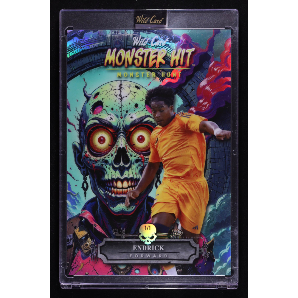 Endrick 2025 Wild Card Monster Hit Monster Hunt Mammoth Rainbow Foil #HBMMES #1/1 at PristineAuction.com