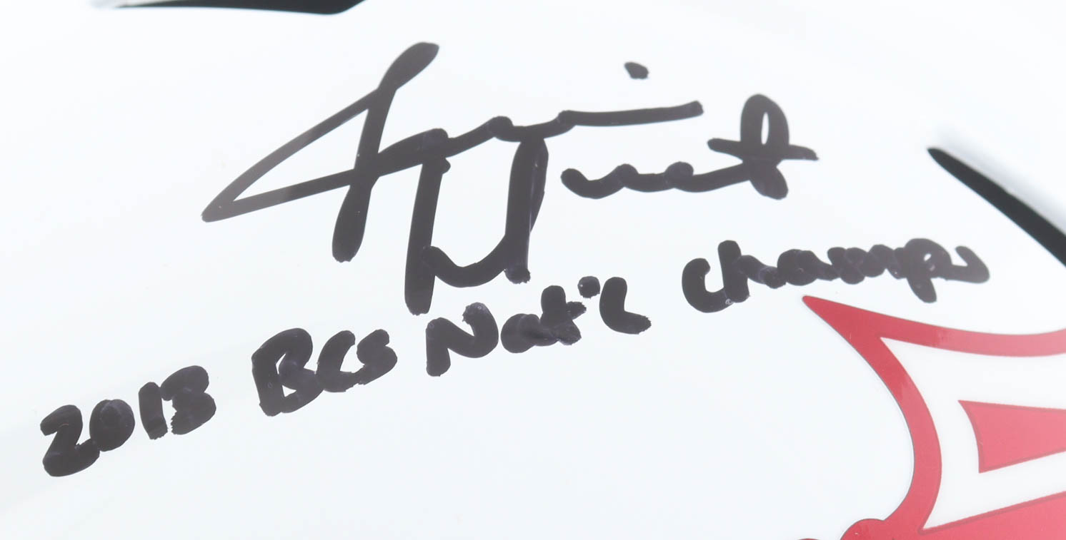 Jameis Winston Signed Florida State Seminoles Full-Size Speed Helmet Inscribed "2013 BCS Nat Champs" (SWAU) at PristineAuction.com Jameis Winston Signed Florida State Seminoles Full-Size Speed Helmet Inscribed "2013 BCS Nat Champs" (SWAU) at PristineAuction.com