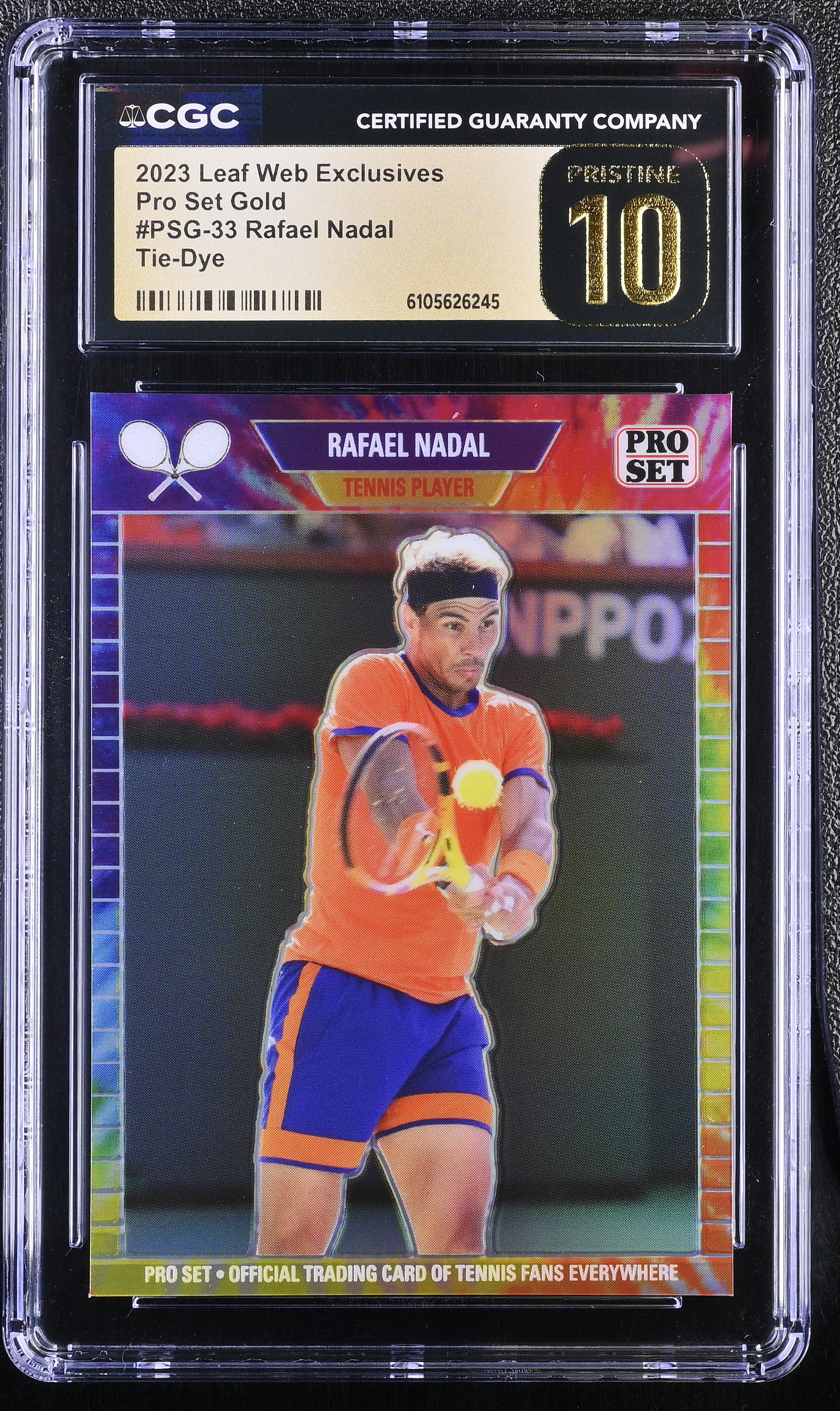 Rafael Nadal 2023 Leaf Web Exclusives Pro Set Rainbow #PSG33 #2/5 (CGC 10 | Pristine Black Label) at PristineAuction.com Rafael Nadal 2023 Leaf Web Exclusives Pro Set Rainbow #PSG33 #2/5 (CGC 10 | Pristine Black Label) at PristineAuction.com
