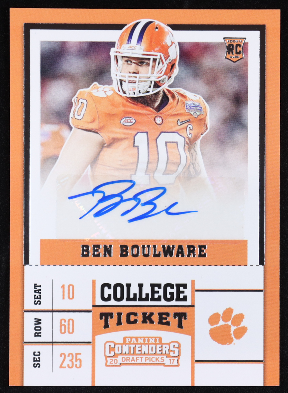 Ben Boulware 2017 Panini Contenders Draft Picks #192 AU RC at PristineAuction.com Ben Boulware 2017 Panini Contenders Draft Picks #192 AU RC at PristineAuction.com