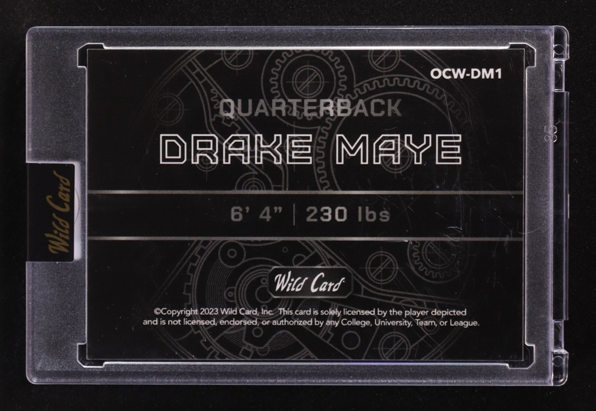 Drake Maye 2023 Wild Card QB 1 On The Clock #OCW-DM1 RC #1/1 at PristineAuction.com Drake Maye 2023 Wild Card QB 1 On The Clock #OCW-DM1 RC #1/1 at PristineAuction.com