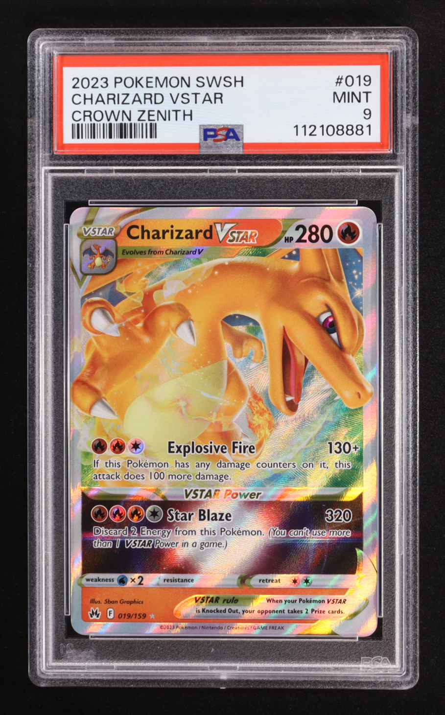 Charizard VSTAR 2023 Pokemon TCG Sword & Shield Crown Zenith #019 (PSA 9) at PristineAuction.com Charizard VSTAR 2023 Pokemon TCG Sword & Shield Crown Zenith #019 (PSA 9) at PristineAuction.com