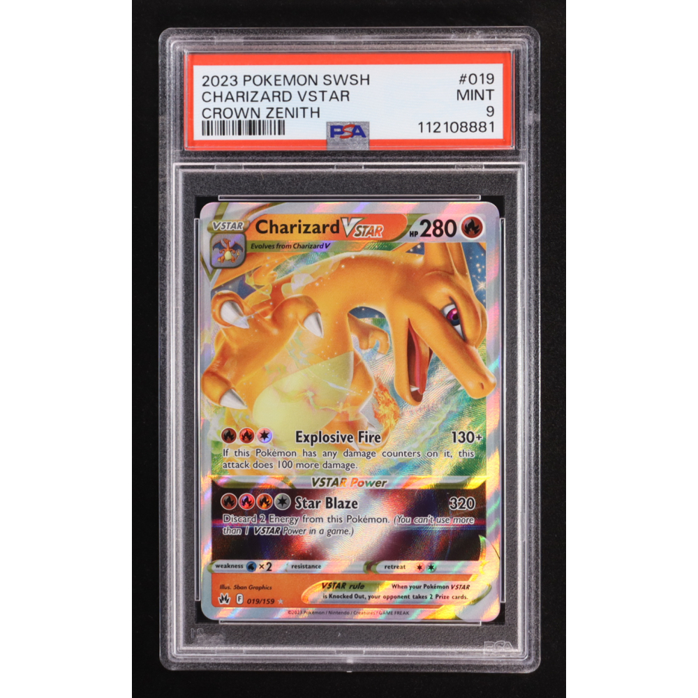 Charizard VSTAR 2023 Pokemon TCG Sword & Shield Crown Zenith #019 (PSA 9) at PristineAuction.com