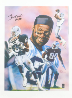 Jerry Rice Signed Raiders 18x24 Lithograph on Rolled Canvas (Rice) at PristineAuction.com
