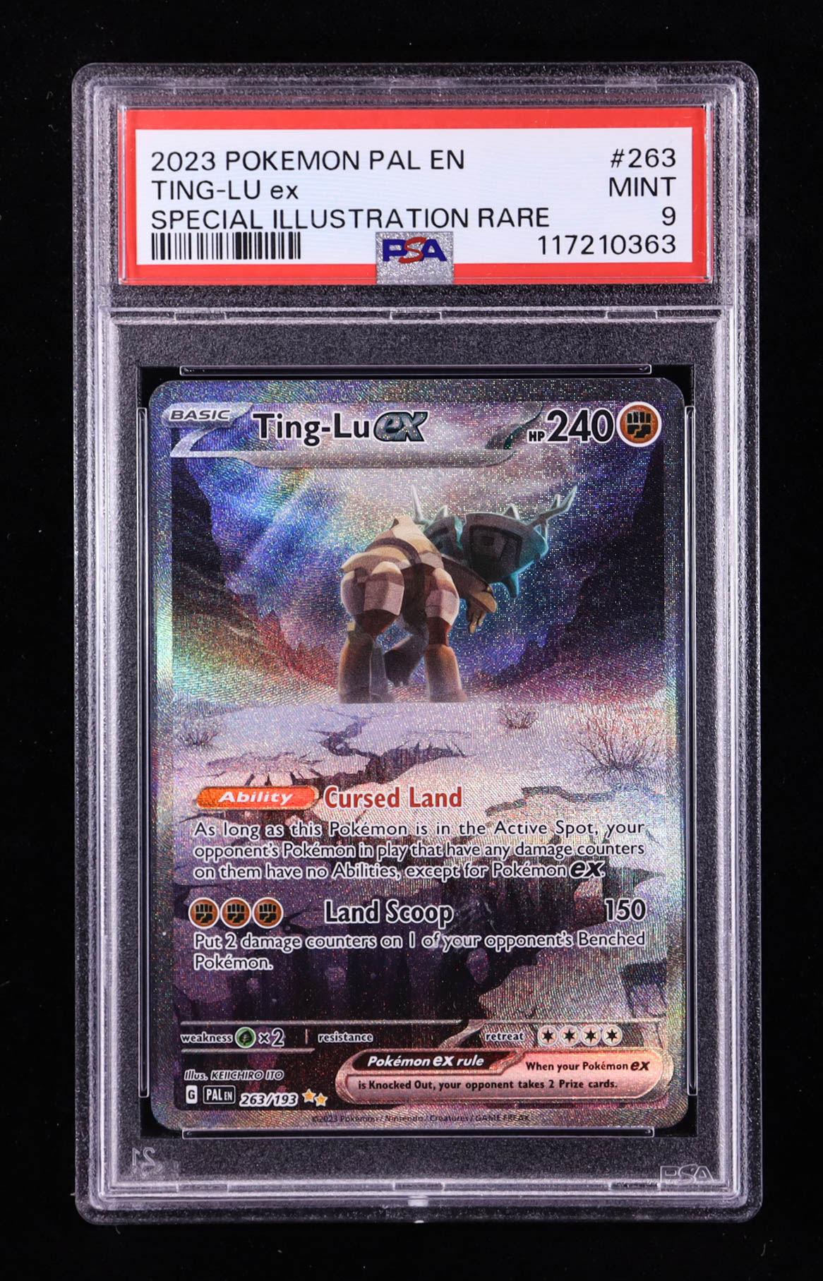 Ting-Lu ex 2023 Pokemon TCG Scarlet & Violet Paldea Evolved #263 (PSA 9) at PristineAuction.com Ting-Lu ex 2023 Pokemon TCG Scarlet & Violet Paldea Evolved #263 (PSA 9) at PristineAuction.com