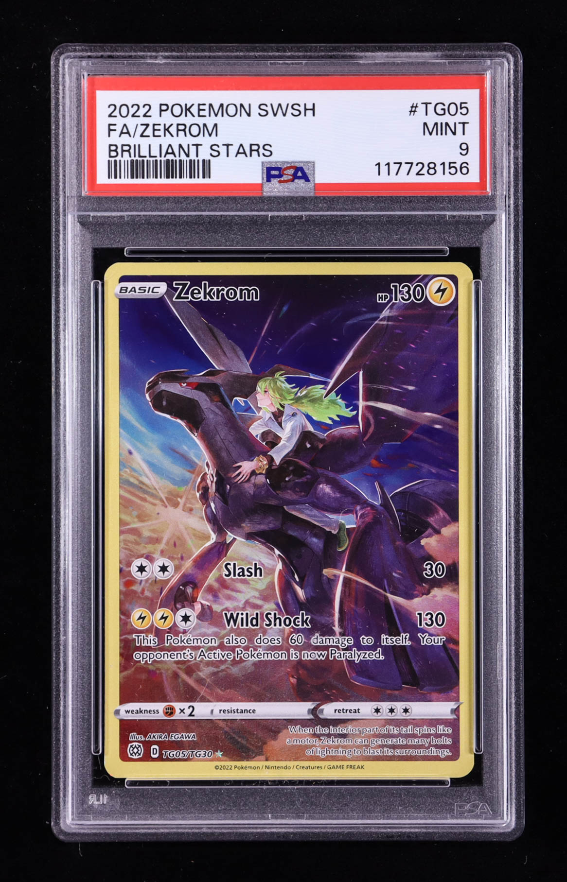 Zekrom 2022 Pokemon TCG Sword & Shield Brilliant Stars #TG05 (PSA 9) at PristineAuction.com Zekrom 2022 Pokemon TCG Sword & Shield Brilliant Stars #TG05 (PSA 9) at PristineAuction.com