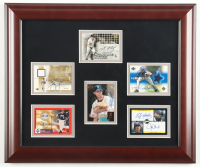 Alex Rodriguez, Michael Garciaparra, Andruw Jones, Sean Burrows +3 Custom Framed (6) Upper Deck Autographed Card Display at PristineAuction.com
