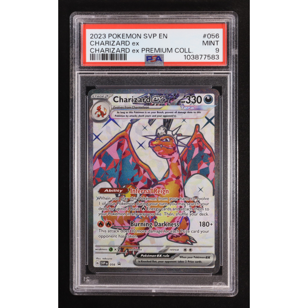 Charizard 2023 Pokemon TCG Scarlet & Violet Black Star Promos Premium Collection #056 (PSA 9) at PristineAuction.com