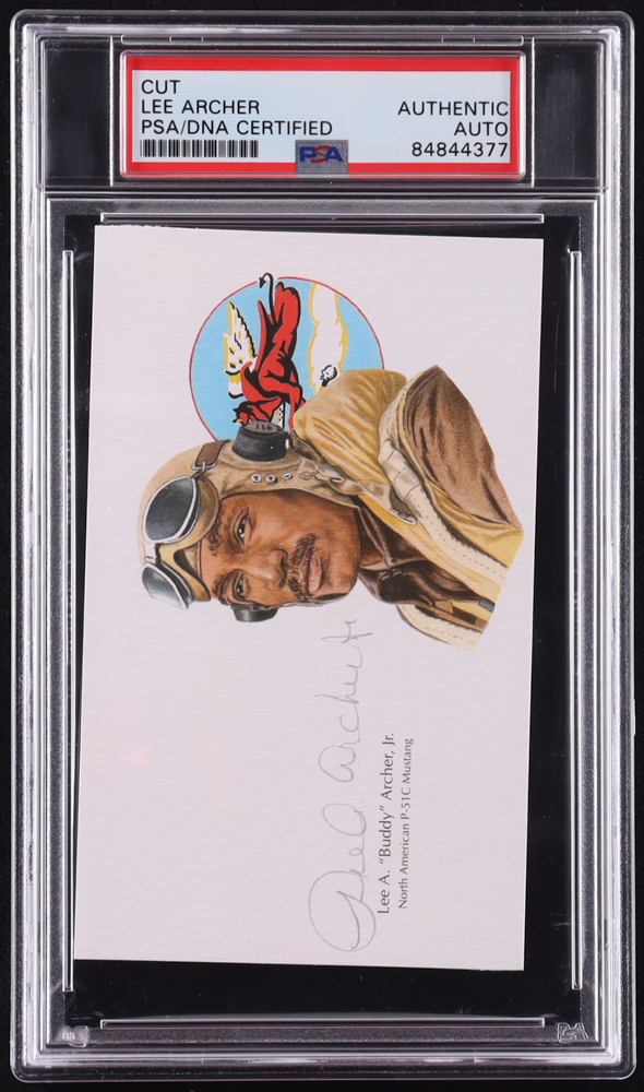 Lee "Buddy" Archer Signed Cut with Portrait (PSA) at PristineAuction.com Lee "Buddy" Archer Signed Cut with Portrait (PSA) at PristineAuction.com