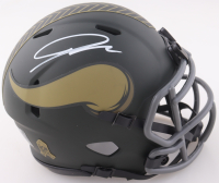 Jordan Addison Signed Vikings Salute to Service Alternate Speed Mini Helmet (JSA) at PristineAuction.com