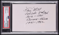 Tex Hill Signed Cut with Service Inscription (PSA) at PristineAuction.com