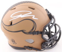 Jordan Addison Signed Vikings Salute to Service Alternate Speed Mini Helmet (JSA) at PristineAuction.com