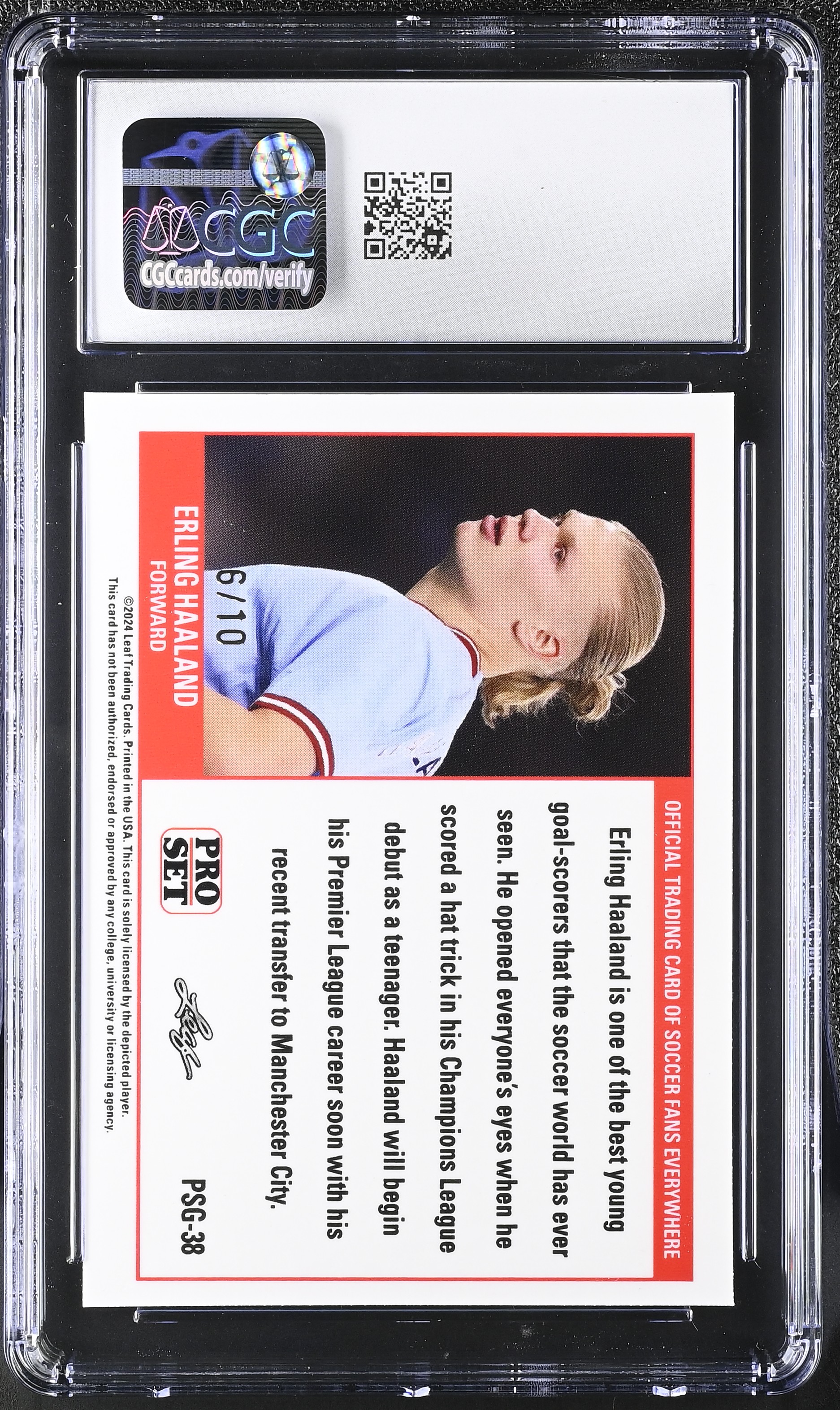 Erling Haaland 2023 Leaf Web Exclusives Pro Set Green #PSG38 #6/10 (CGC 10) at PristineAuction.com Erling Haaland 2023 Leaf Web Exclusives Pro Set Green #PSG38 #6/10 (CGC 10) at PristineAuction.com