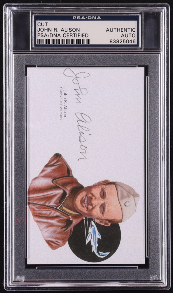 John R. Alison Signed Cut With Portrait (PSA) at PristineAuction.com John R. Alison Signed Cut With Portrait (PSA) at PristineAuction.com