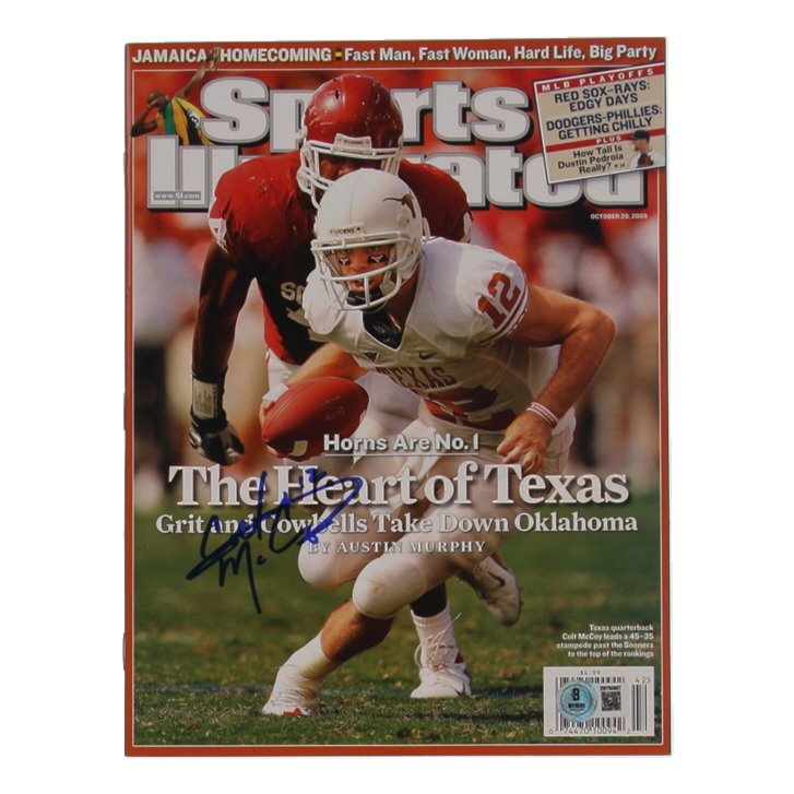 Colt McCoy Signed 2008 Sports Illustrated Magazine (Beckett) at PristineAuction.com Colt McCoy Signed 2008 Sports Illustrated Magazine (Beckett) at PristineAuction.com