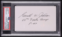 Gerald Johnson Signed Cut with Service Inscription (PSA) at PristineAuction.com