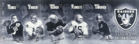Raiders "A Legacy of Leadership" 12x36 Commemorative Art Print Signed by (5) George Blanda, Tom Flores, Ken Stabler, & Jim Plunkett with Multiple Inscriptions (PSA) at PristineAuction.com