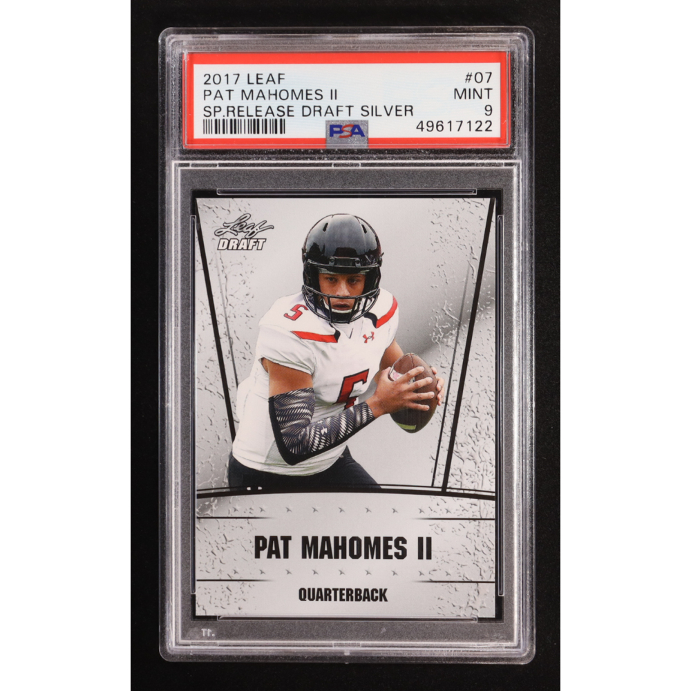 Patrick Mahomes II 2017 Leaf Special Release Draft Silver #07 RC (PSA 9) at PristineAuction.com