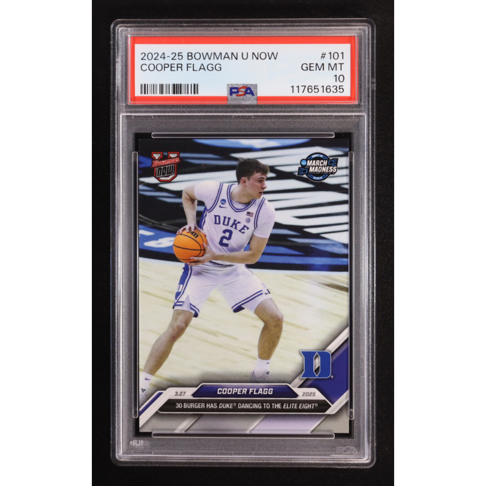 Cooper Flagg 2024-25 Bowman U Now #101 RC (PSA 10) at PristineAuction.com