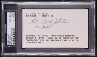 Fred J. Olivi Signed Cut with Service Record Inscription (PSA) at PristineAuction.com