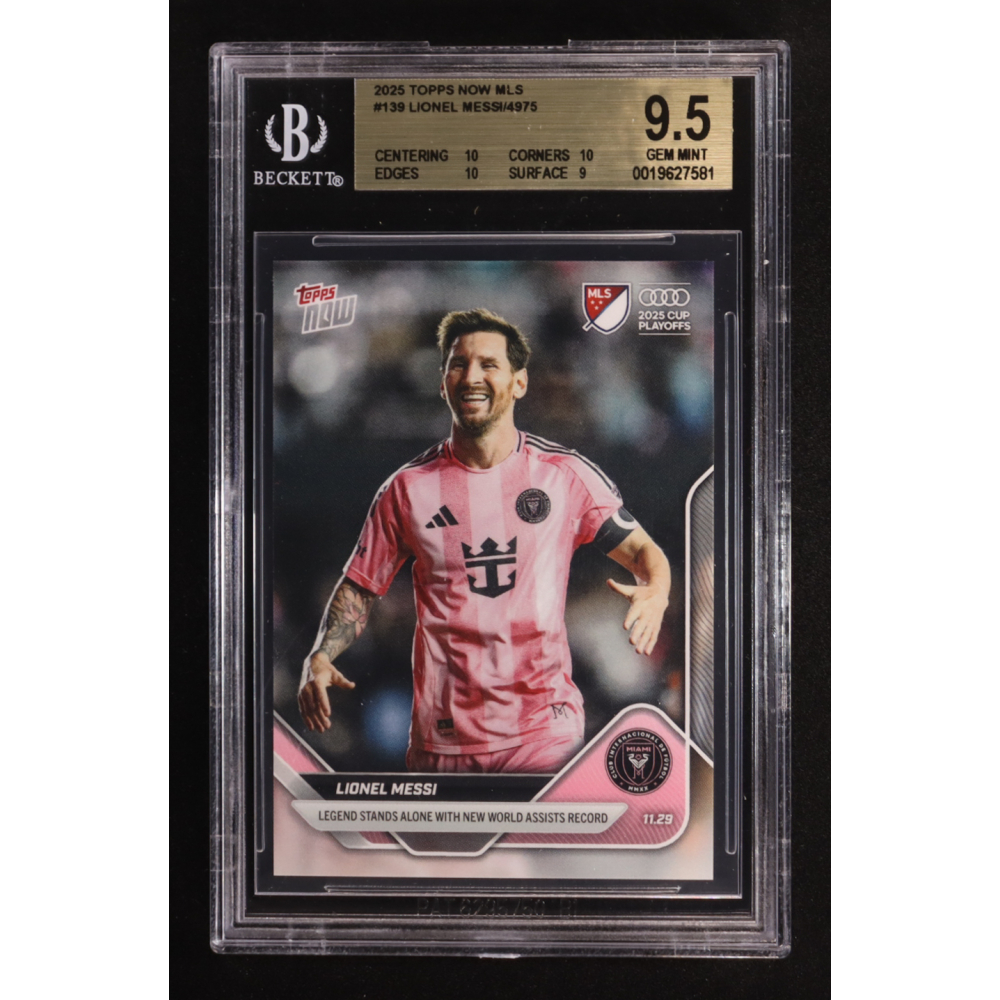 Lionel Messi 2025 Topps Now MLS #139 (BGS 9.5) at PristineAuction.com