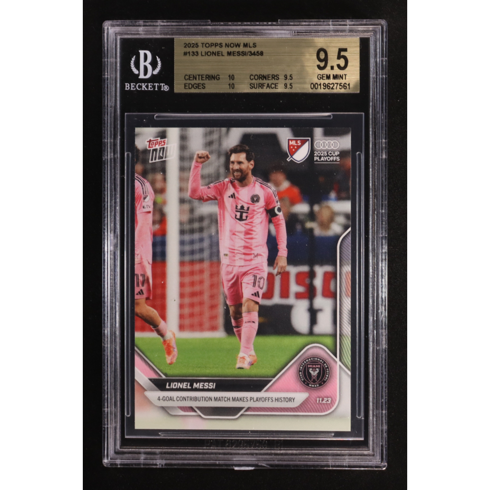 Lionel Messi 2025 Topps Now MLS #133 (BGS 9.5) at PristineAuction.com