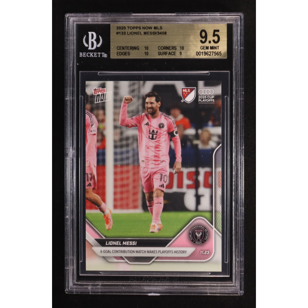 Lionel Messi 2025 Topps Now MLS #133 (BGS 9.5) at PristineAuction.com