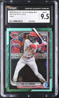Elly De La Cruz 2024 Bowman Chrome Mega Box Aqua Refractors #42 RC #27/299 (CGC 9.5) at PristineAuction.com
