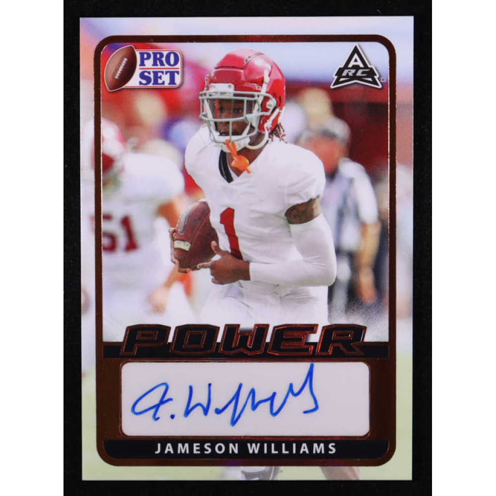 Jameson Williams 2021 Leaf Pro Set Power Bronze Signatures #BAJW1 RC at PristineAuction.com