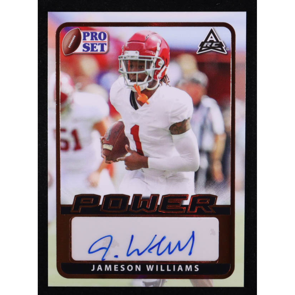 Jameson Williams 2021 Leaf Pro Set Power Bronze Signatures #BAJW1 RC at PristineAuction.com