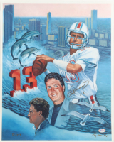 Dan Marino Signed LE Dolphins 16x20 Lithograph by Ray Moralli (PSA) at PristineAuction.com