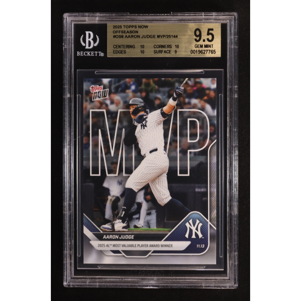 Aaron Judge 2025 Topps Now Offseason MVP #OS-8 (BGS 9.5) at PristineAuction.com