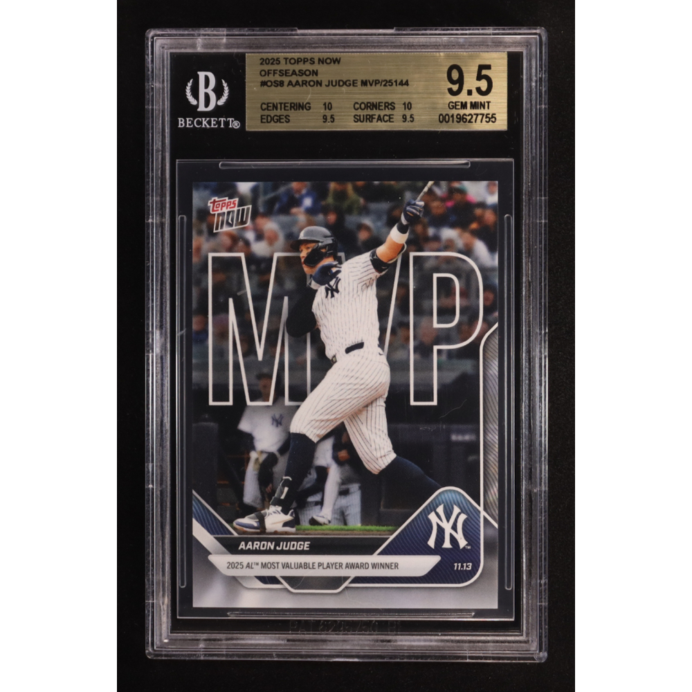Aaron Judge 2025 Topps Now Offseason MVP #OS-8 (BGS 9.5) at PristineAuction.com