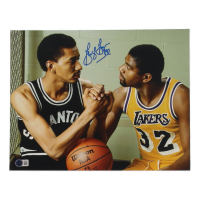 George Gervin Signed Spurs 11x14 Photo Inscribed "Ice" (Beckett) at PristineAuction.com